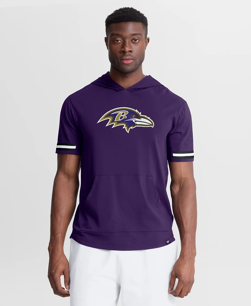 Fanatics Men's Purple Baltimore Ravens Optimal Play Short Sleeve Hooded T-Shirt