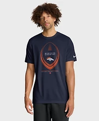 Nike Men's Navy Denver Broncos Big & Tall Legend Icon Dri-fit T-Shirt