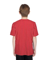 New Era Big Boys and Girls Red Texas Rangers 2026 City Connect Pinstripe T-Shirt
