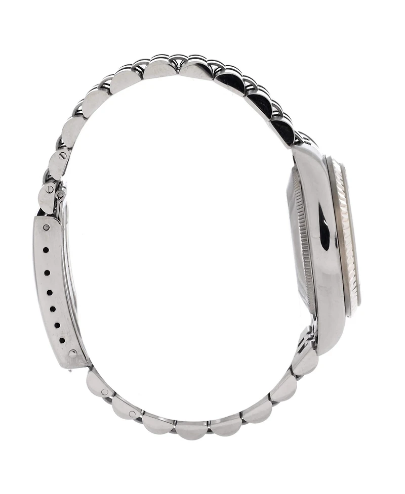 Pre-Owned Rolex Oyster Perpetual Datejust Automatic Watch in Stainless Steel and White Gold with Diamond Markers 31mm