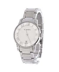 Pre-Owned Tiffany and Co. Atlas 2-Hand Quartz Watch in Stainless Steel 29mm