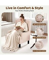 homfan Set of 2 Wingback Accent Chairs