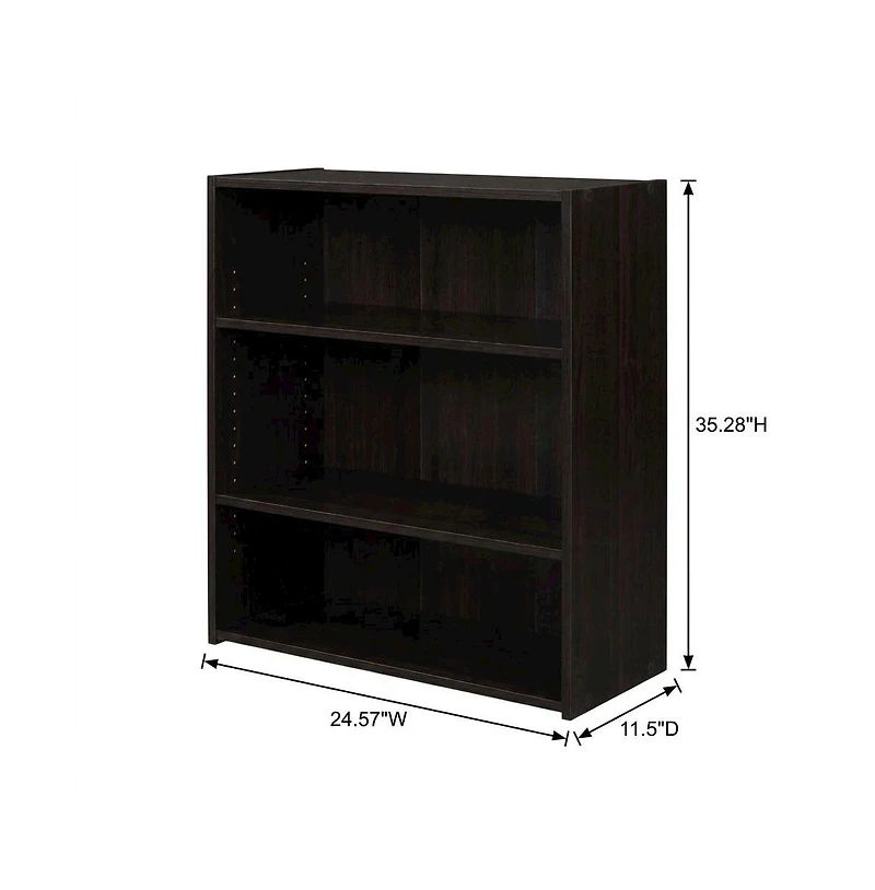 Bison Office Bookcase with Sturdy Wood Shelves for Home Storage
