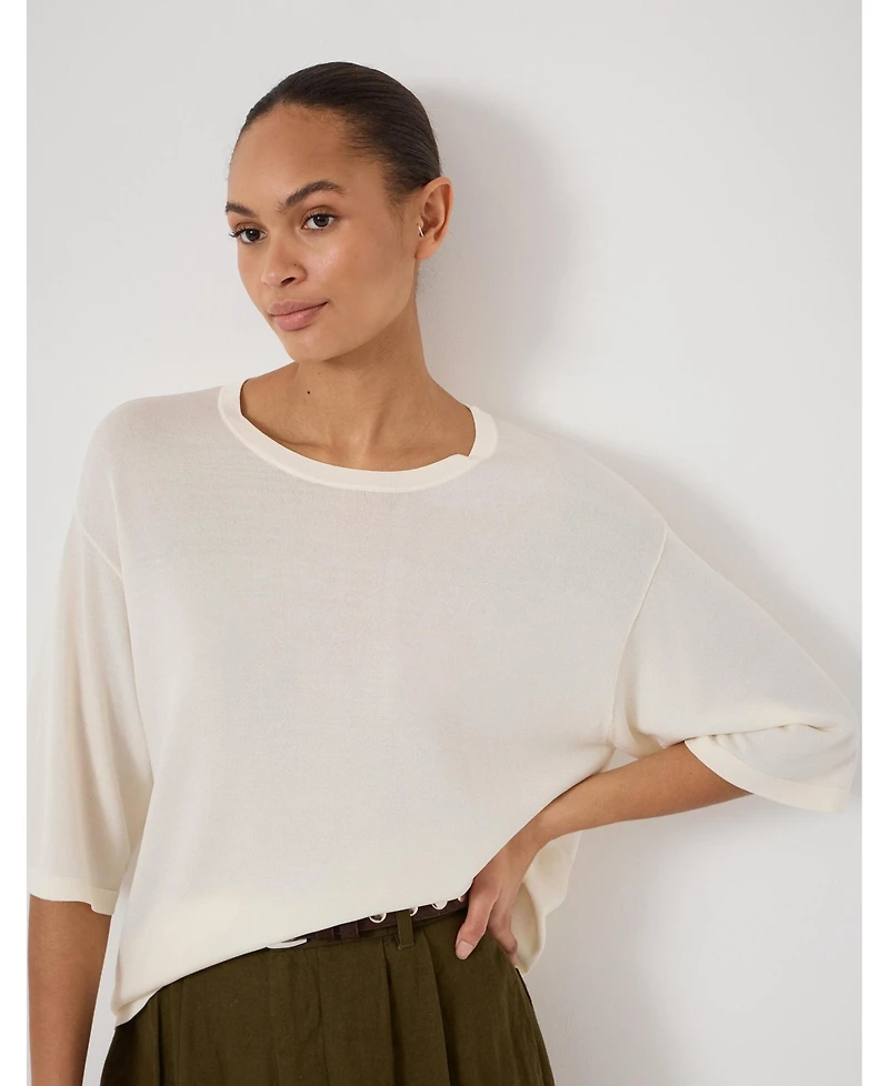 Hush Women's Relaxed Knitted T-shirt