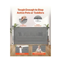 Ruie Retractable Pet Gate with Security Lock 31 in Tall and 56 in Wide