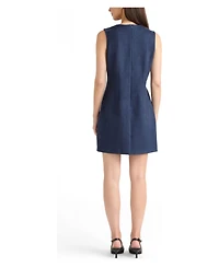 Ellen Tracy Women's Embellished Faux Suede Dress