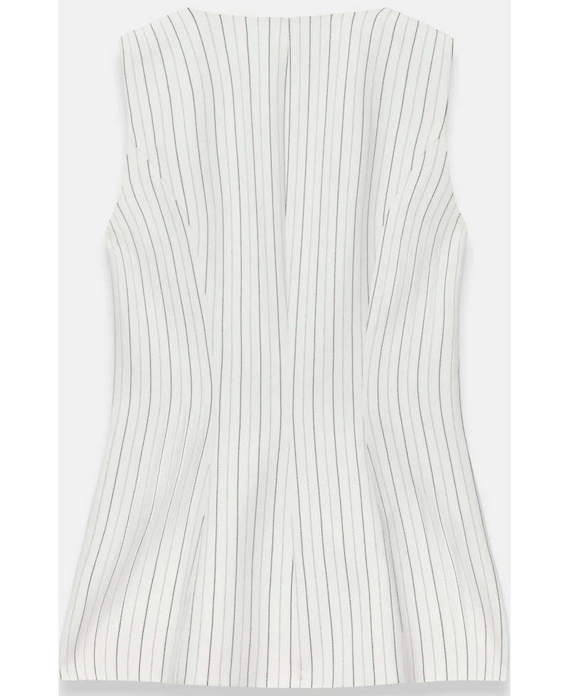 Mint Velvet Women's Pinstripe Asymmetric Waistcoat
