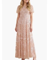 Needle & Thread Women's Anais Sequin Short Sleeve Gown