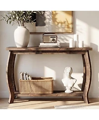 Tribesigns Solid Wood Console Table for Entryway, 41.3-Inch Sofa Table | Small Farmhouse Entrance Furniture with Storage for Living Room