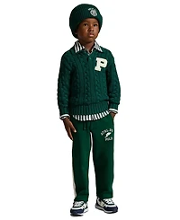 Polo Ralph Lauren Boys' 2T-7 Logo Double-Knit Track Pants