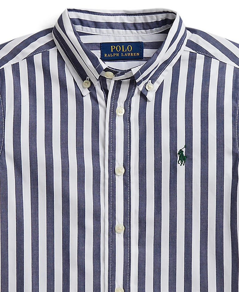 Polo Ralph Lauren Boys' 2T-7 Striped Cotton Poplin Shirt