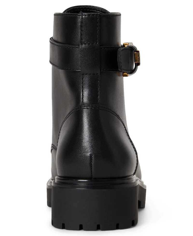 Lauren Ralph Women's Allyson Logo Lace-Up Booties