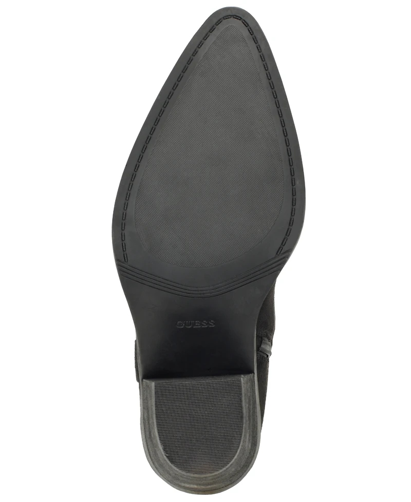 Guess Women's Sashon Knee-High Topstitched Western Boots