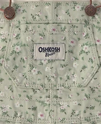Osh Kosh Baby Girls' Sleeveless Floral Jumper and T-Shirt, 2-Piece Set