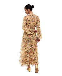Maryisa Women's Modest Floral Ruffle Dress