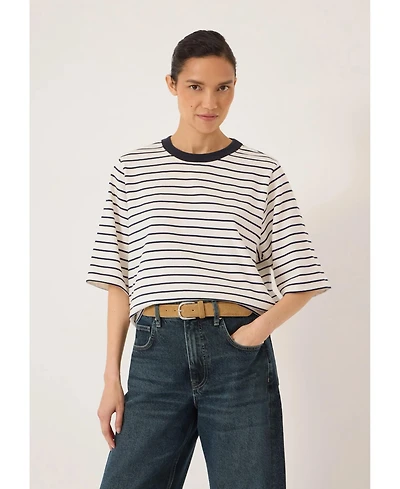 Hush Women's Romina Striped Short-Sleeve Cotton T-Shirt