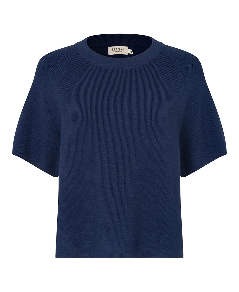 Masai Copenhagen Women's MaFokimia Short Sleeve Knit Blouse