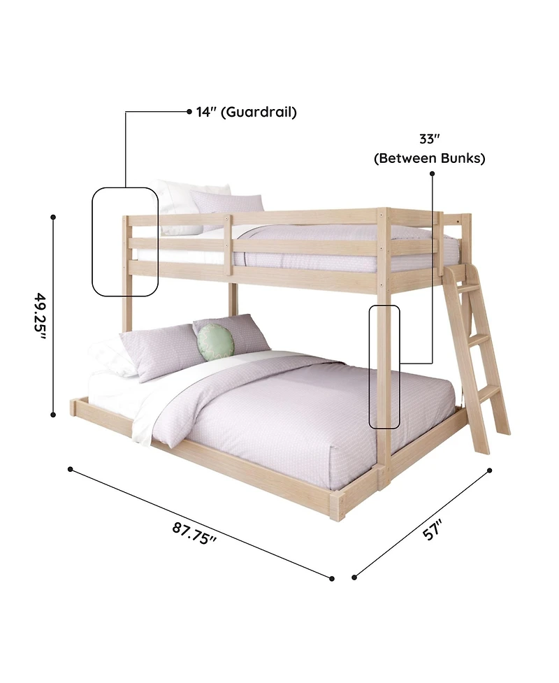 Grain & Grove Bear Plywood Twin/Full Low Bunk