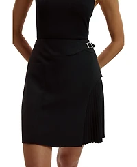 Karen Millen Women's High-Waisted Pleated Mini Skirt