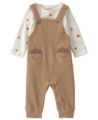 Carter's Boys' Thanksgiving Thermal Long-Sleeve Top and Overall, 2-Piece Set