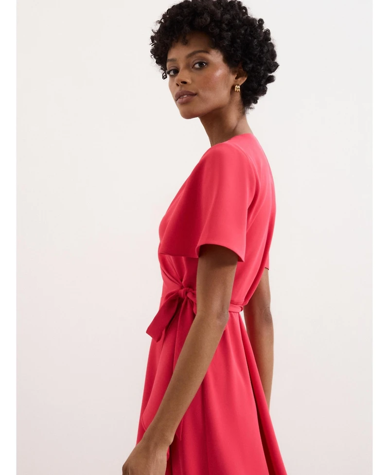 Phase Eight Women's Julissa V-Neck Short-Sleeve Asymmetric-Hem Midi Dress