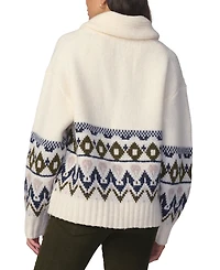 Joe's Jeans Women's The Inga Fair Isle Shawl Collar Sweater Cardigan