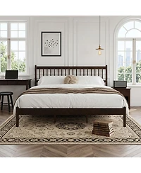 Streamdale Furniture Traditional Style King Size Pinewood Bed with Headboard and Footboard