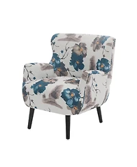 Streamdale Furniture Modern Upholstered Accent Armchair with Rubber Wood Legs
