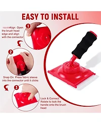 Xdovet Paint Edger Tool Kit Rotating Handle Walls Ceilings Corners Baseboards Pads Refills Tray Home Diy Interior Painting Lines