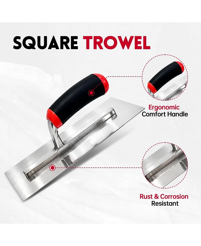 Xdovet Concrete Trowel Edger Groover Masonry Tool Set