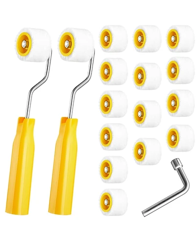Xdovet Mini Roller Brush Touch Up Trim Edge Corner Window Frame Tool 16 Pack
