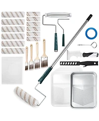 Xdovet Paint Roller Kit Extension Pole Tray Brushes Supplies
