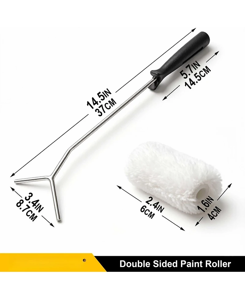 Xdovet Double Roller Brush Kit for Pipes Fences Balusters