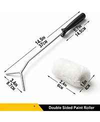 Xdovet Double Roller Brush Kit for Pipes Fences Balusters
