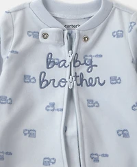 Carter's Baby Boys' Brother Fleece 2-Way Zip Sleep & Play