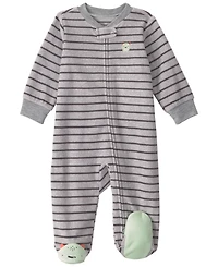 Carter's Baby Boys' Monster Striped Fleece 2-Way Zip Sleep & Play