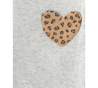 Carter's Baby Girls' Leopard Printed Bodysuits, 4-Pack
