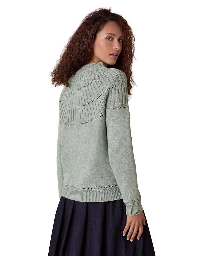 Celtic & Co. Women's Rib Stitch Yoke Oversized Jumper