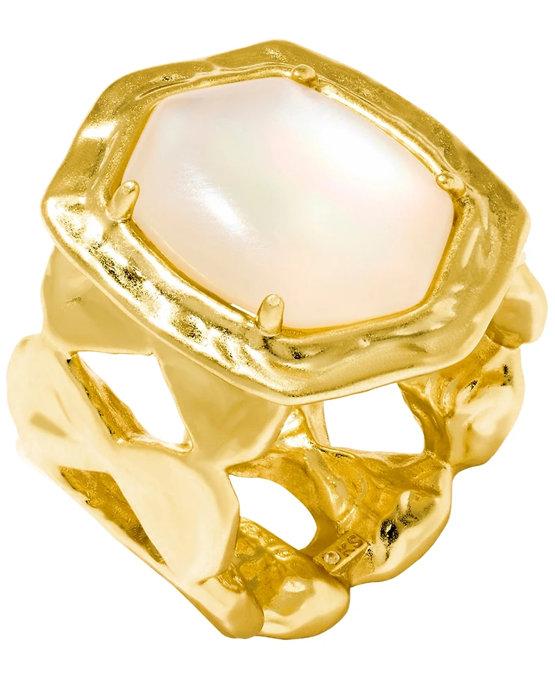 Kendra Scott Imitation Pearl Tiger Striped Daphne Cocktail Ring