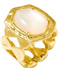 Kendra Scott Imitation Pearl Tiger Striped Daphne Cocktail Ring