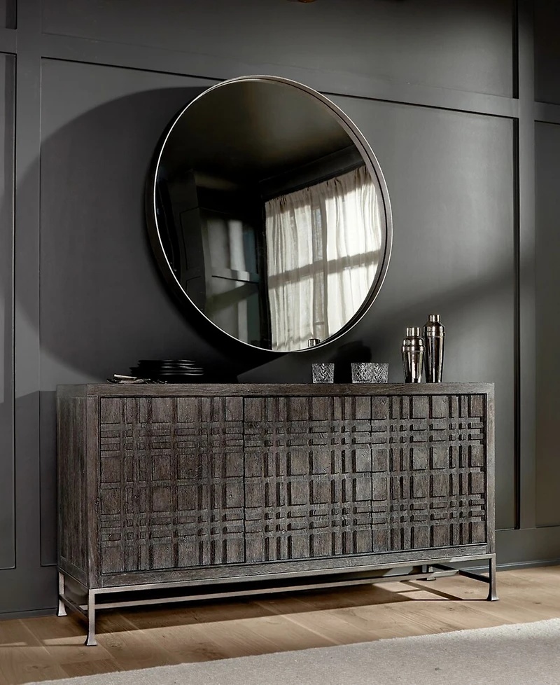 Bernhardt Tribeca 64.5" Wood & Steel Geometric Buffet