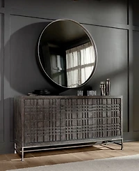 Bernhardt Tribeca 64.5" Wood & Steel Geometric Buffet