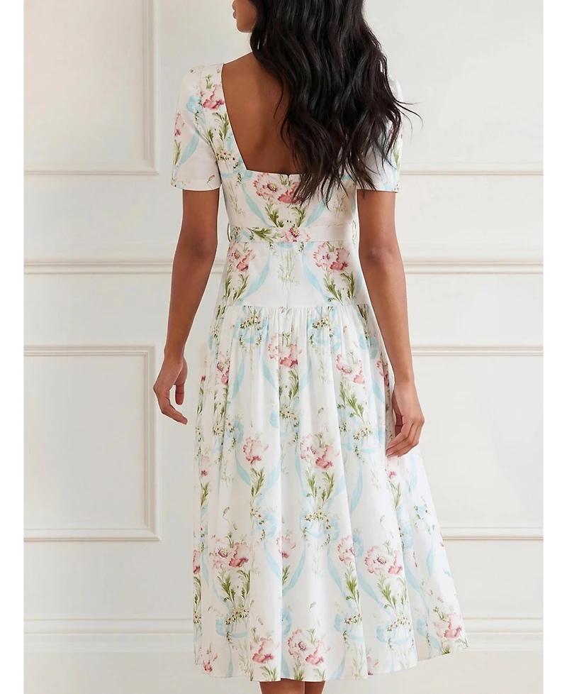 Needle & Thread Women's Floral Sweetheart Fit Flare Dress