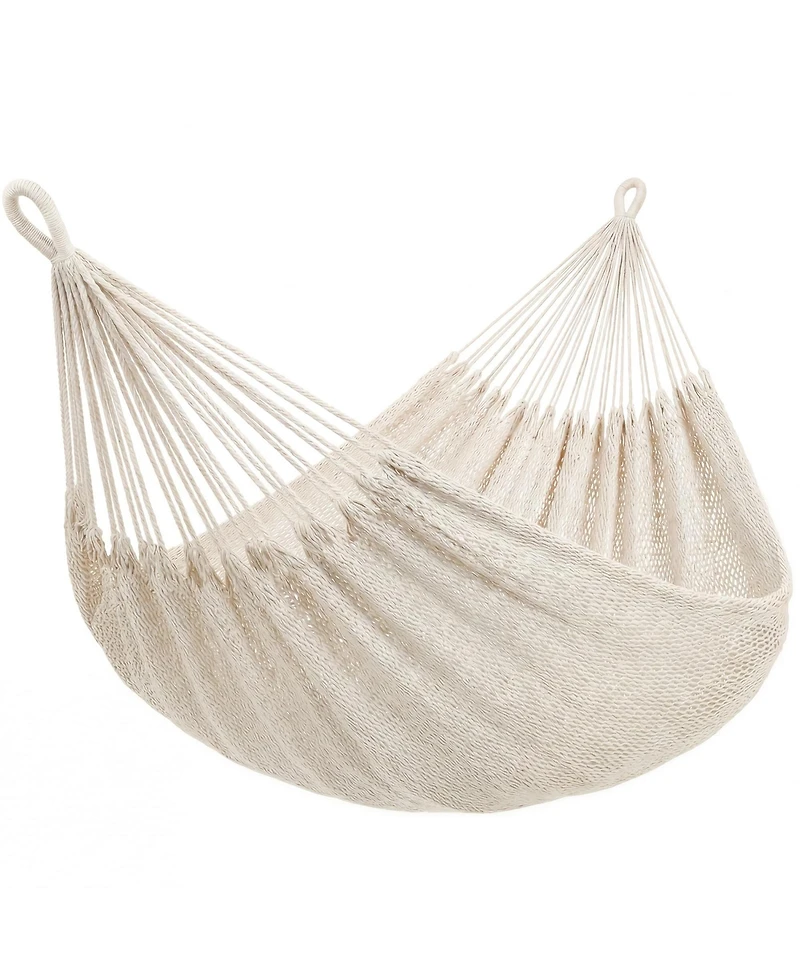 Piscifun Double Outdoor Hammock 2 Person Thick Polyester Rope Portable Heavy Duty 450lbs Capacity