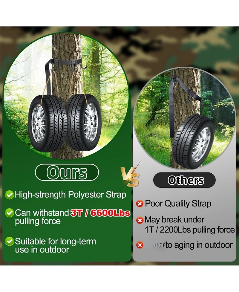 Piscifun Tree Stand Gear Hangers 3 Metal Hooks Archery Hunting Accessories With Carry Bag