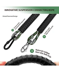Piscifun Adjustable Heavy Duty Tree Swing Rope Hammock With Carabiners For Swing Sets
