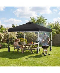 Sugift 10 x 10 feet Outdoor Commercial Pop Up Canopy Tent with One Hand Center Lock