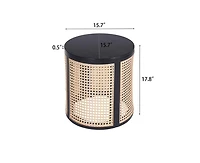 sumyeg Rubber Wood Side Table End with Mdf Stable Base
