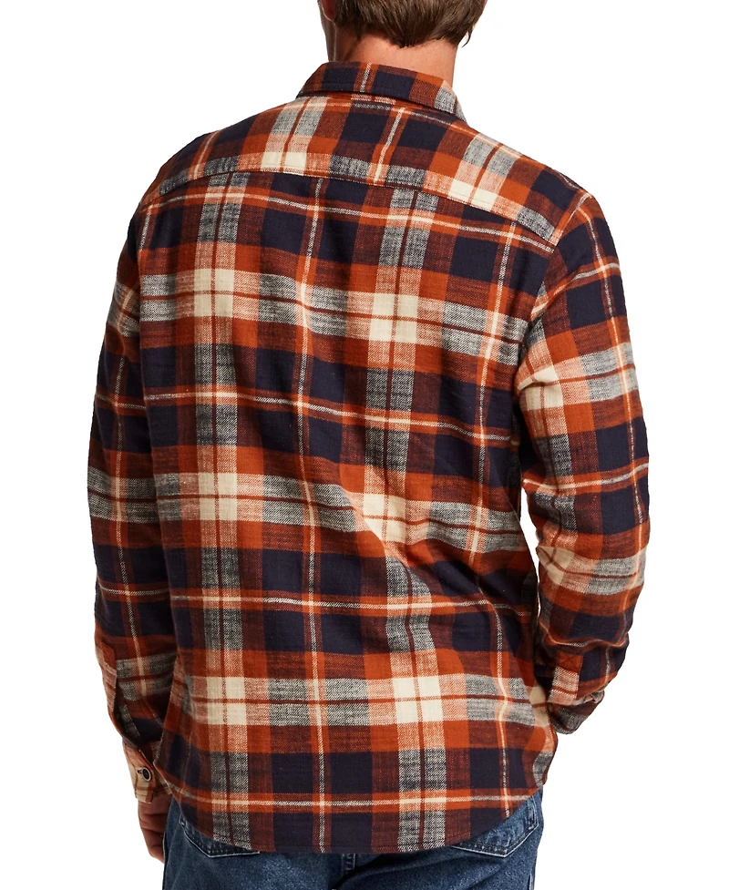 Weatherproof Vintage Men's Slub Flannel Plaid Shirt
