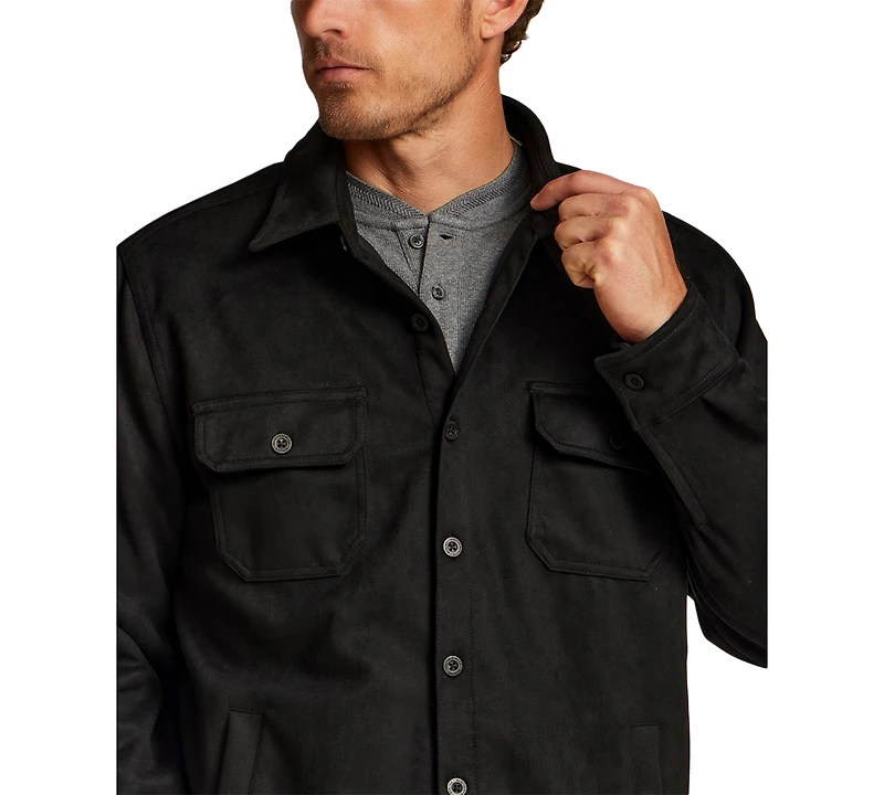 Weatherproof Vintage Men's Faux Suede Overshirt